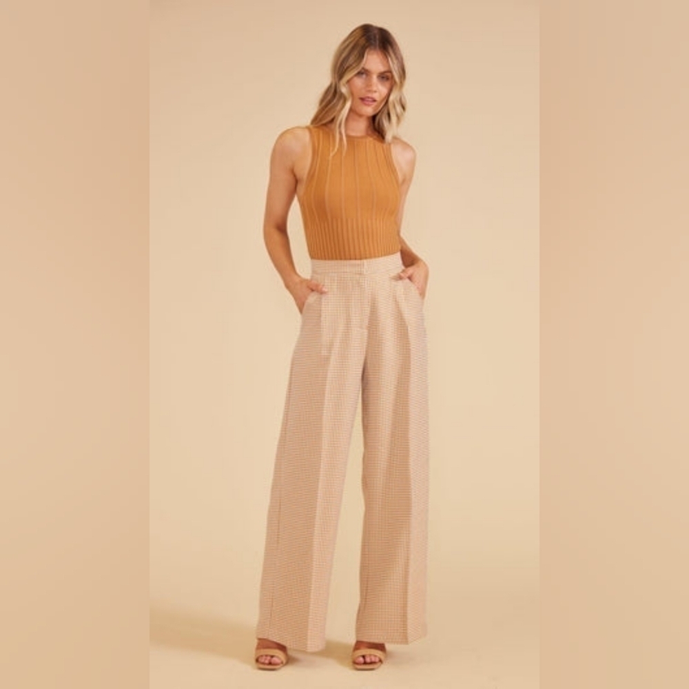 MINKPINK Botanica Kennedy wide leg pleated pants
